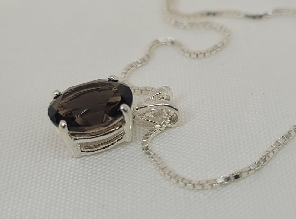 Thumbnail: Smokey Quartz & Silver Pendant