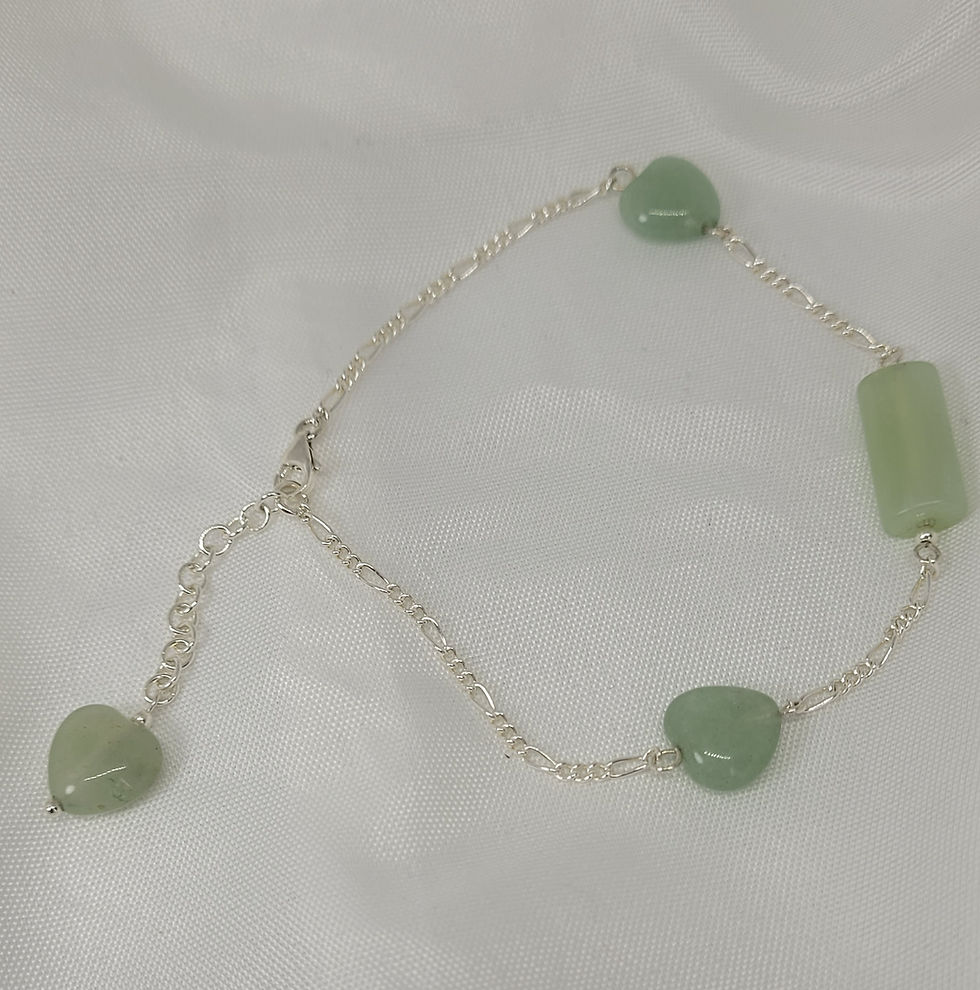 Thumbnail: Jade & silver bracelet