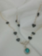 Handmade Pretty turquoise cabochon set in a sterling silver necklace