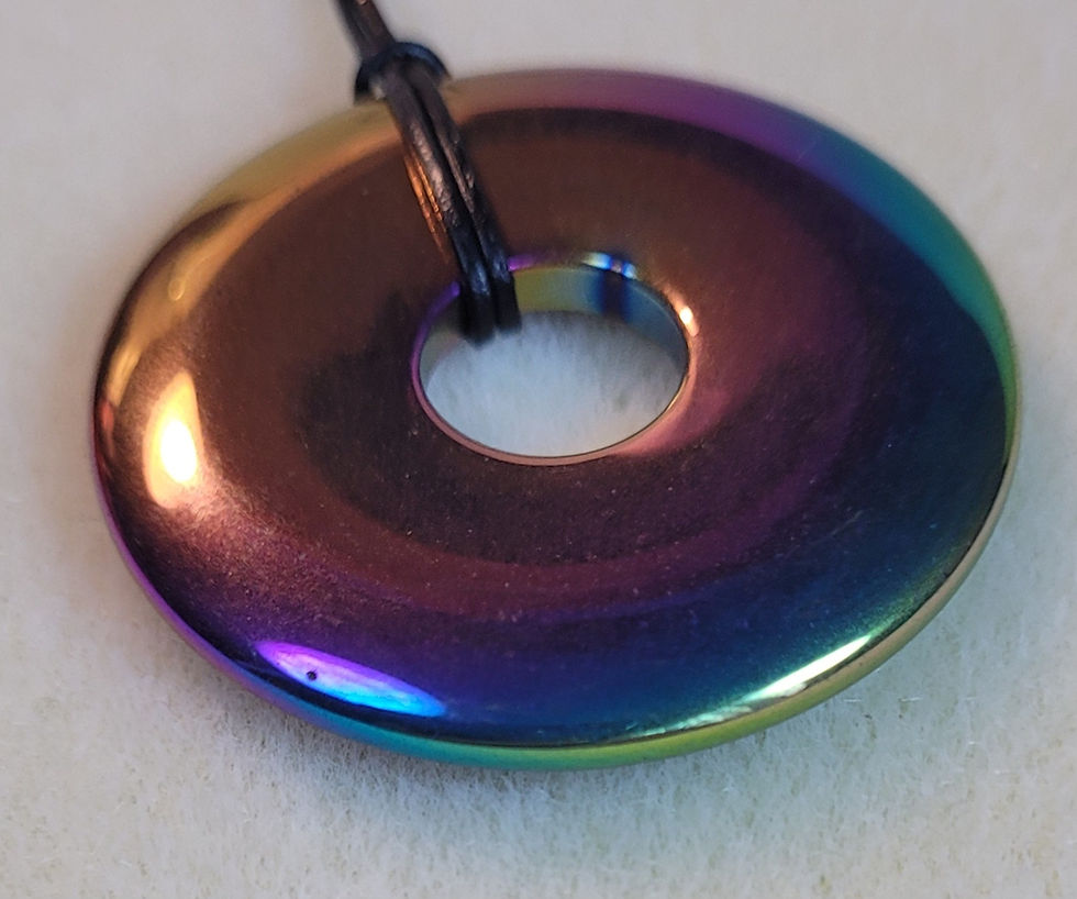 Thumbnail: Hematite Donut Pendant