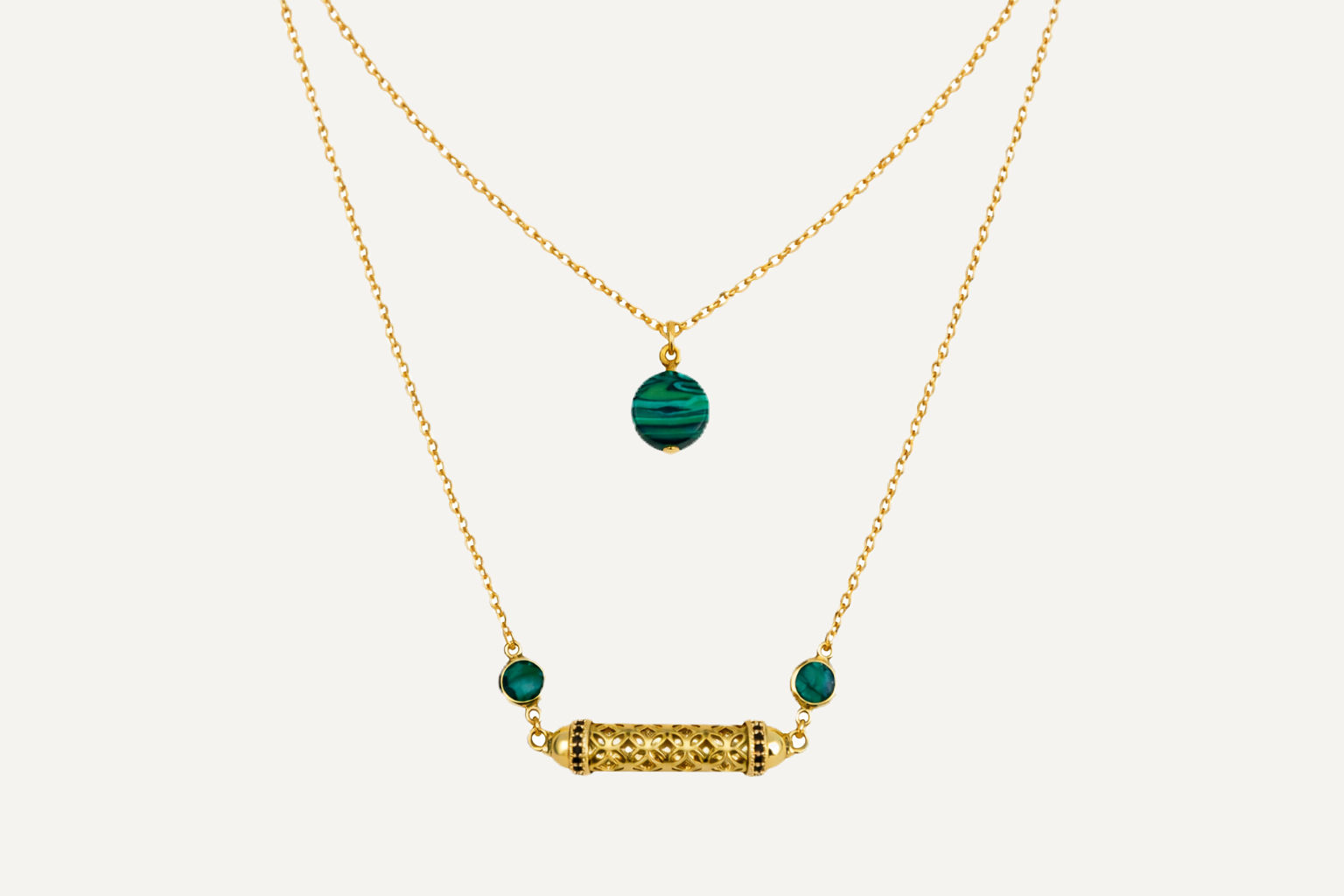 Le Collier Green bohemian Talisman
