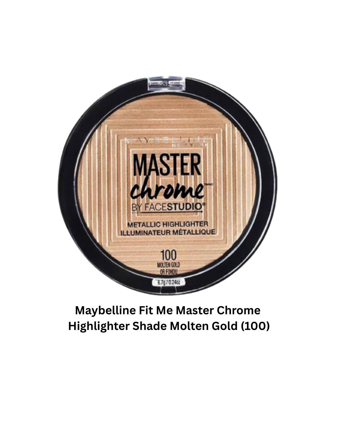Maybelline Fit Me Master Chrome Highlighter Shade Molten Gold (100)