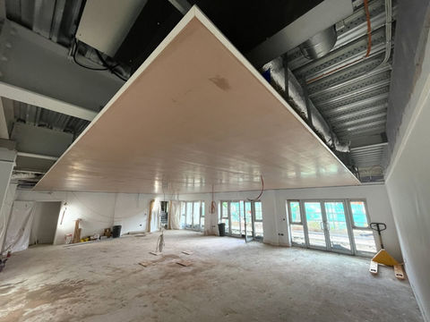 Plastered ceiling on a site in southampton