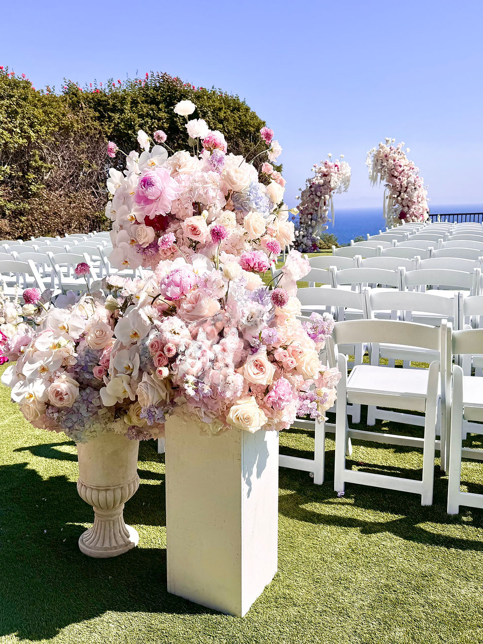 Trump National Golf Club wedding flower Aisle entrance design