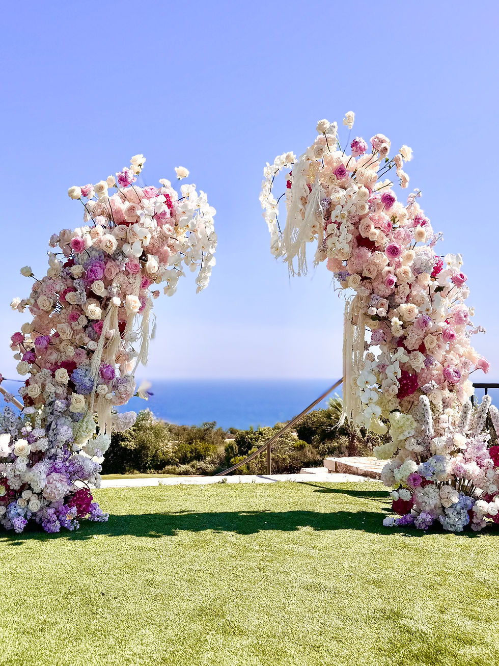 Trump National Golf Club wedding ceremony arch ocean view