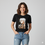 Thumbnail: Women regular fit black lufi print t - shirt