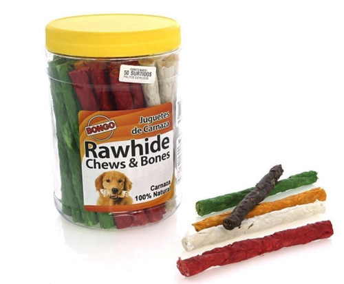 Sticks de carnaza Sabores surtidos Bongo 50unid | Petclick Guatemala