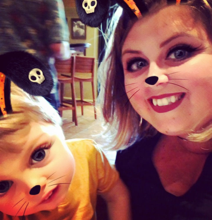 Marshall and I this past October (gotta love those snapchat halloween filters!)