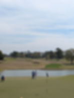 Hole 9 green looking back at the tee box