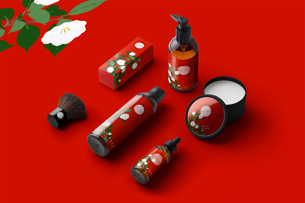 Rice Moon beauty branding by Cri Cri Studio