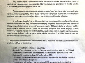 Spojili sme podnikateľov proti parkovacej politike