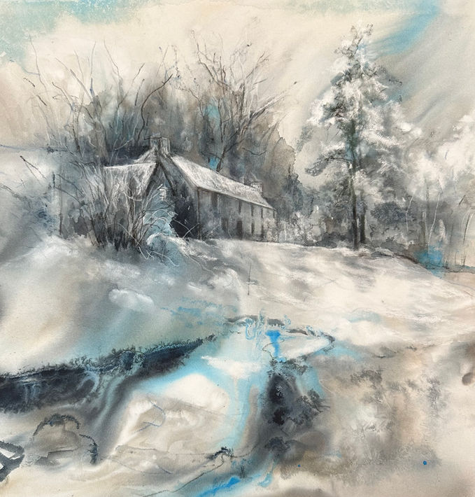 Ratagan Youth Hostel snow landscape building winter sky