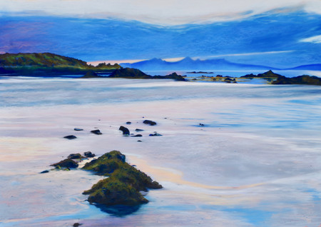 Isle of Rum and Isle of Eigg from Ardnamurchan Most westerly point of mainland Scotland Ardnamurchan lighthouse Small Isles
Original Pastel