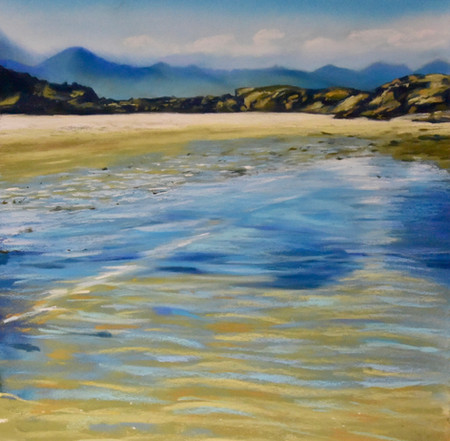 Cuillin Hills Isle of Skye seascape sea original art painting pastel