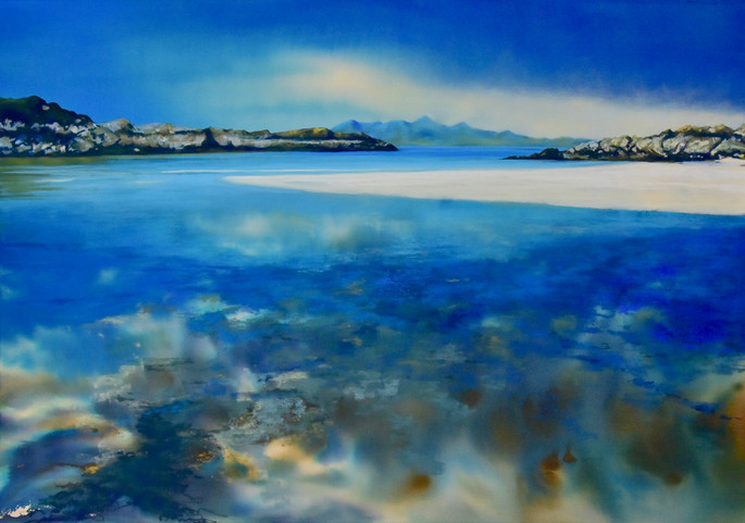 Rum from Isale of Skye Mixed Media seascape Royal Society of painters in Watercolour 142nd exhibition Sir William Gillies award scottish painting Highlands Royal scottish academy edinburgh 2023