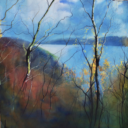 "End of Autumn"
Kyle of Lochalsh Highlands of Scotland Original painting
Mixed Media colours of Autumn