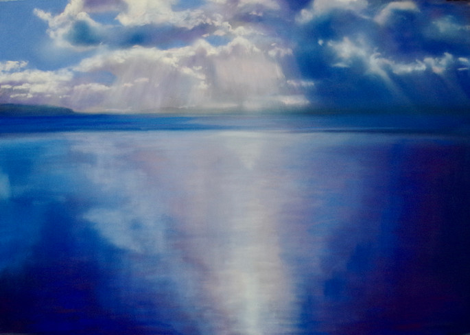 Applecross Inn Applecross Beach reflections acrylic inks Isle of Skye Scottish Highlands Seascape shoreline reflection on the water original artwork soft pastels Unison pastels Schminke pastels