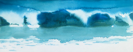 acrylic ink waves sea foam wild seascape blue frothy waves seaside scottish sea