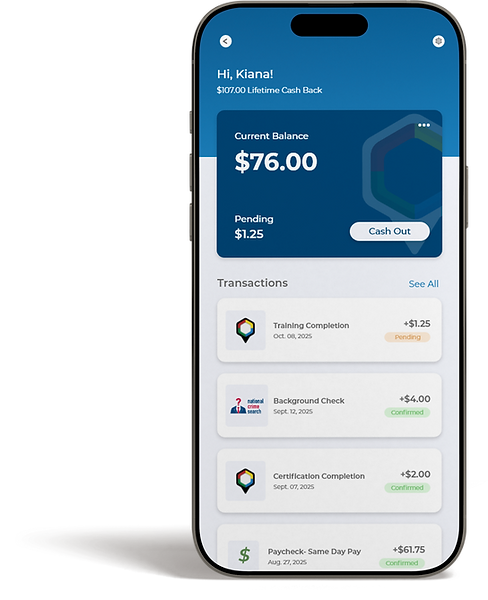 View the Juvo Jobs wallet