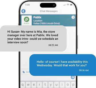Stop getting ghosted by employers- chat with businesses with Juvo Jobs