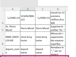 Fonctions de traitement de texte Excel