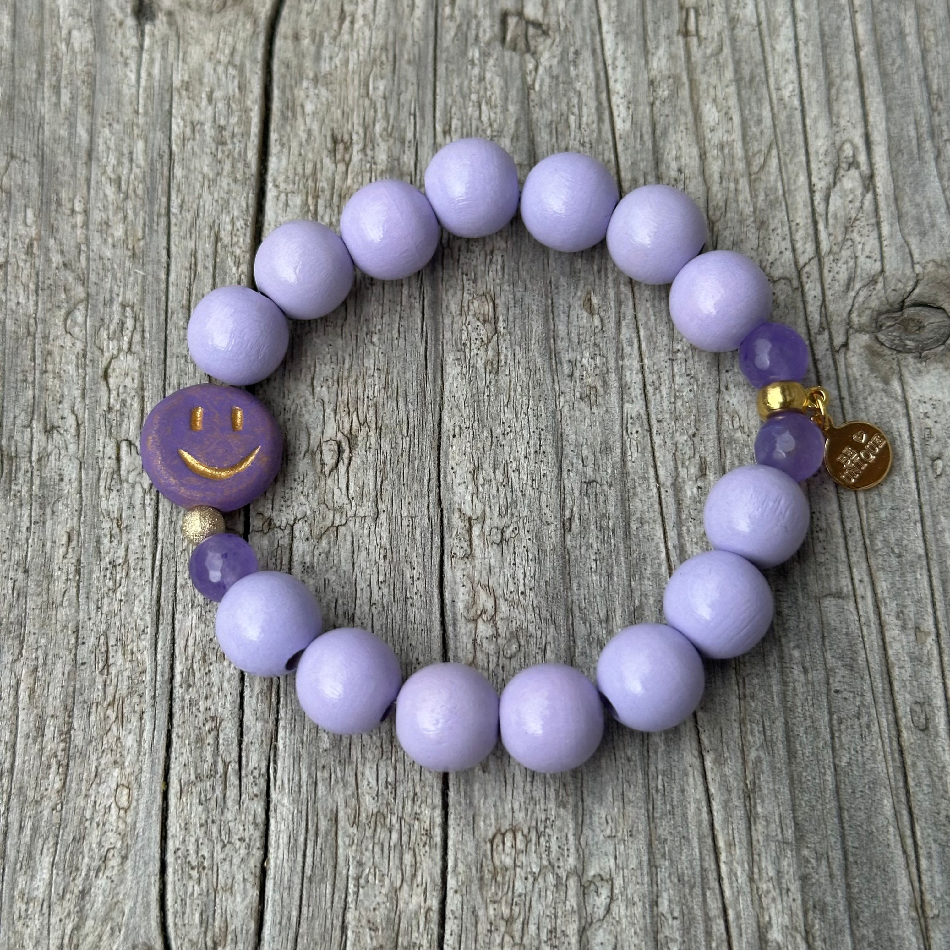 Armband SMILEY lila