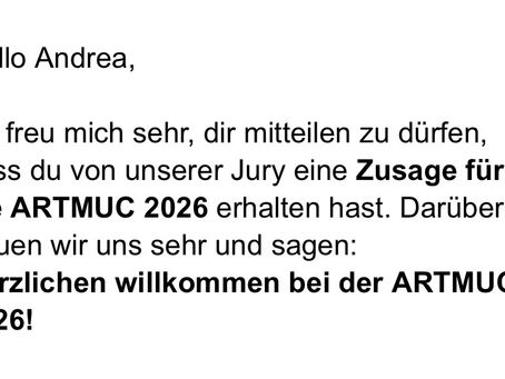Zusage zur ARTMUC Kunstmesse 2026