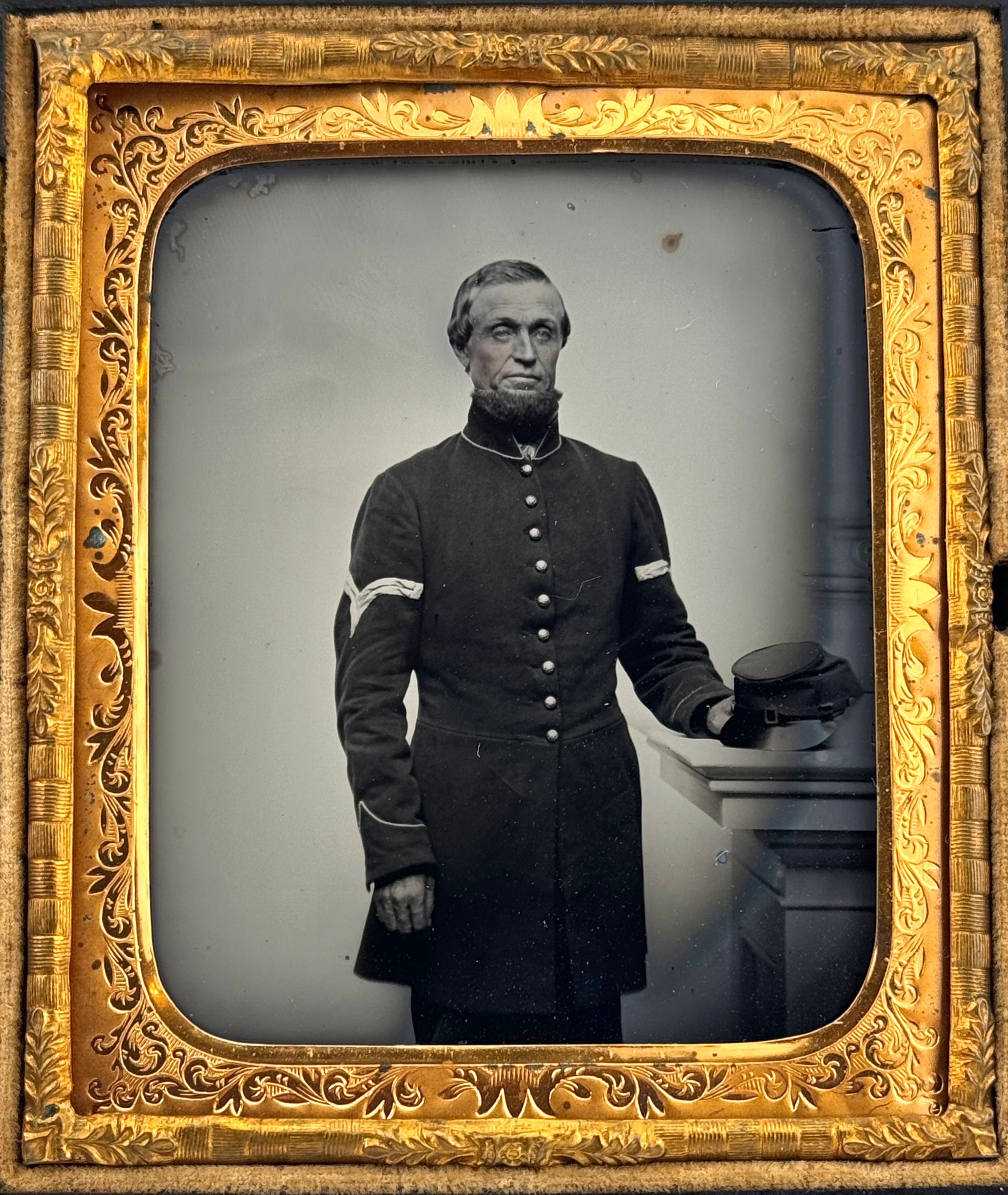 1/6th Plate Ambrotype of Federal Corporal in Thermoplastic Case