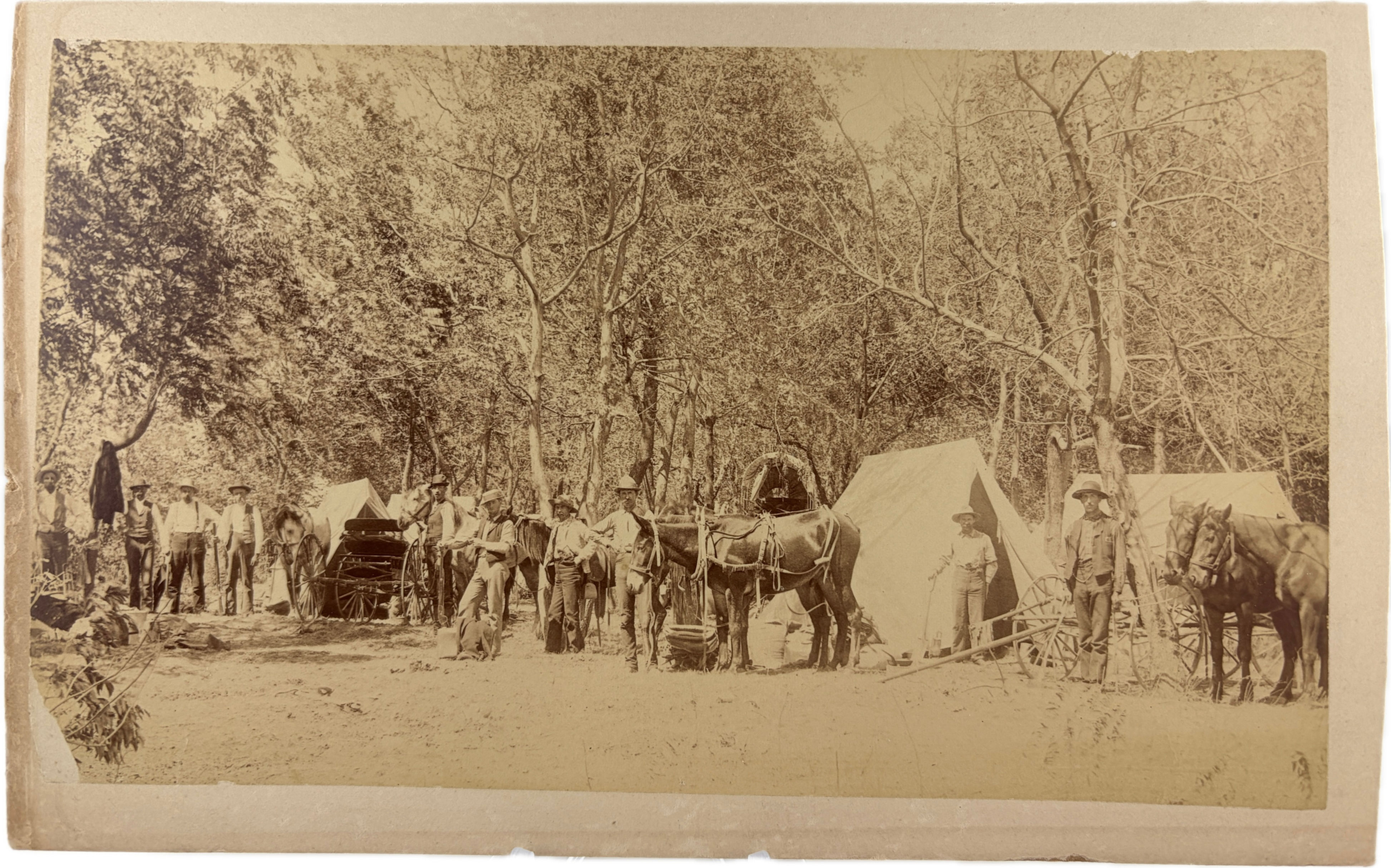Oklahoma Land Rush Cabinet Card by P. A. Miller of Arkansas City, Kansas