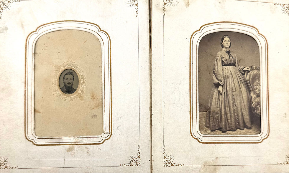 Thumbnail: Civil War Family New York CDV Photo Album Two Uniformed Soldiers