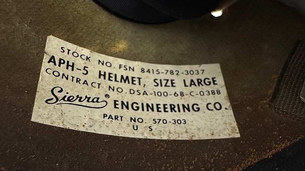 Thumbnail: U.S. Vietnam War Era APH-5 Helicopter Pilot Flying Helmet by Sierra Engineering 