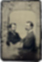 Tintype of The Neighborly Window View with Two Gentlemen