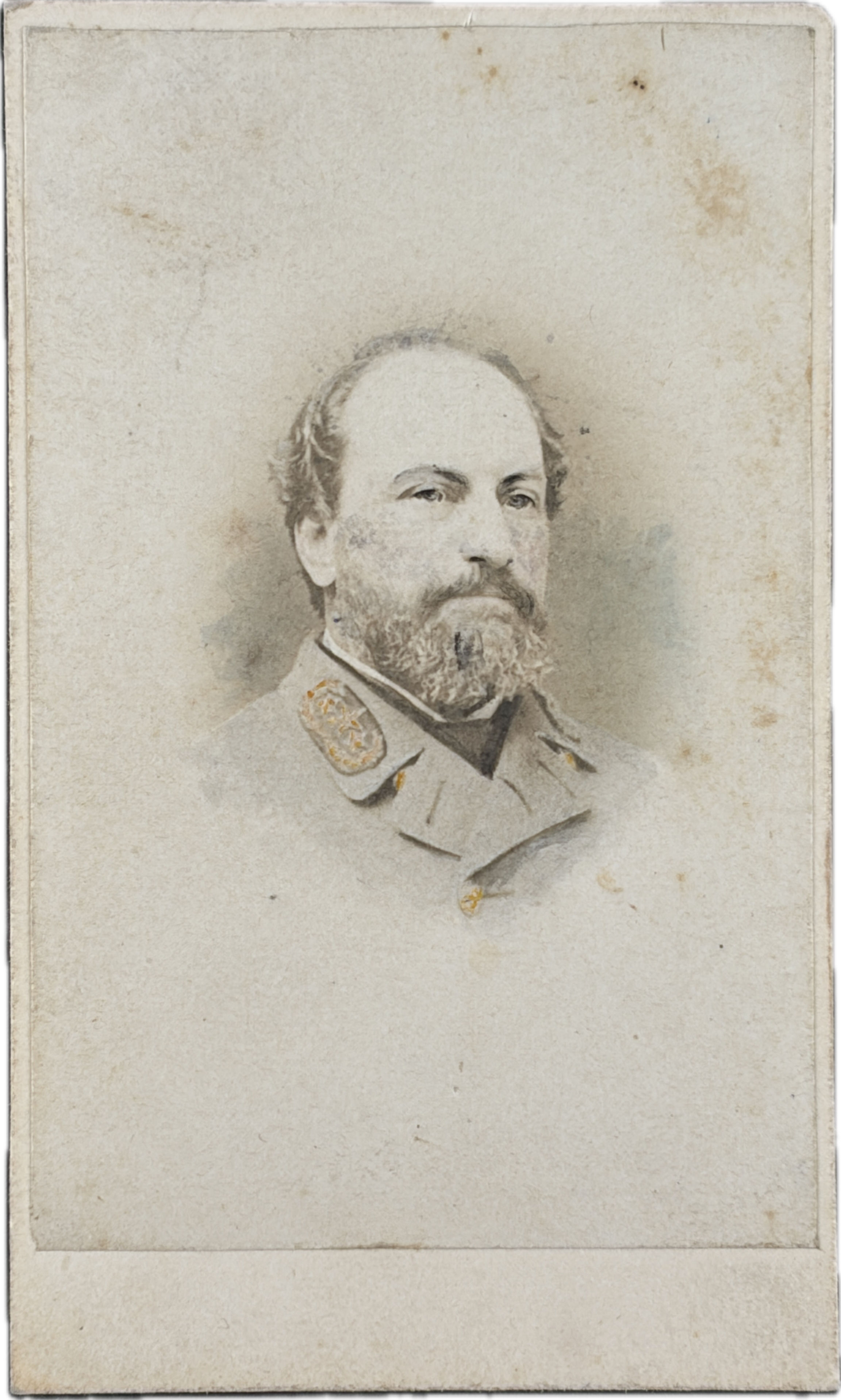 Rare Civil War Salt Print CDV – Confederate Brig. Gen. Alexander Robert Lawton