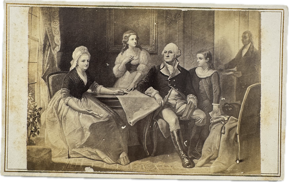 Rare Pristine CDV of President George Washington and His Family