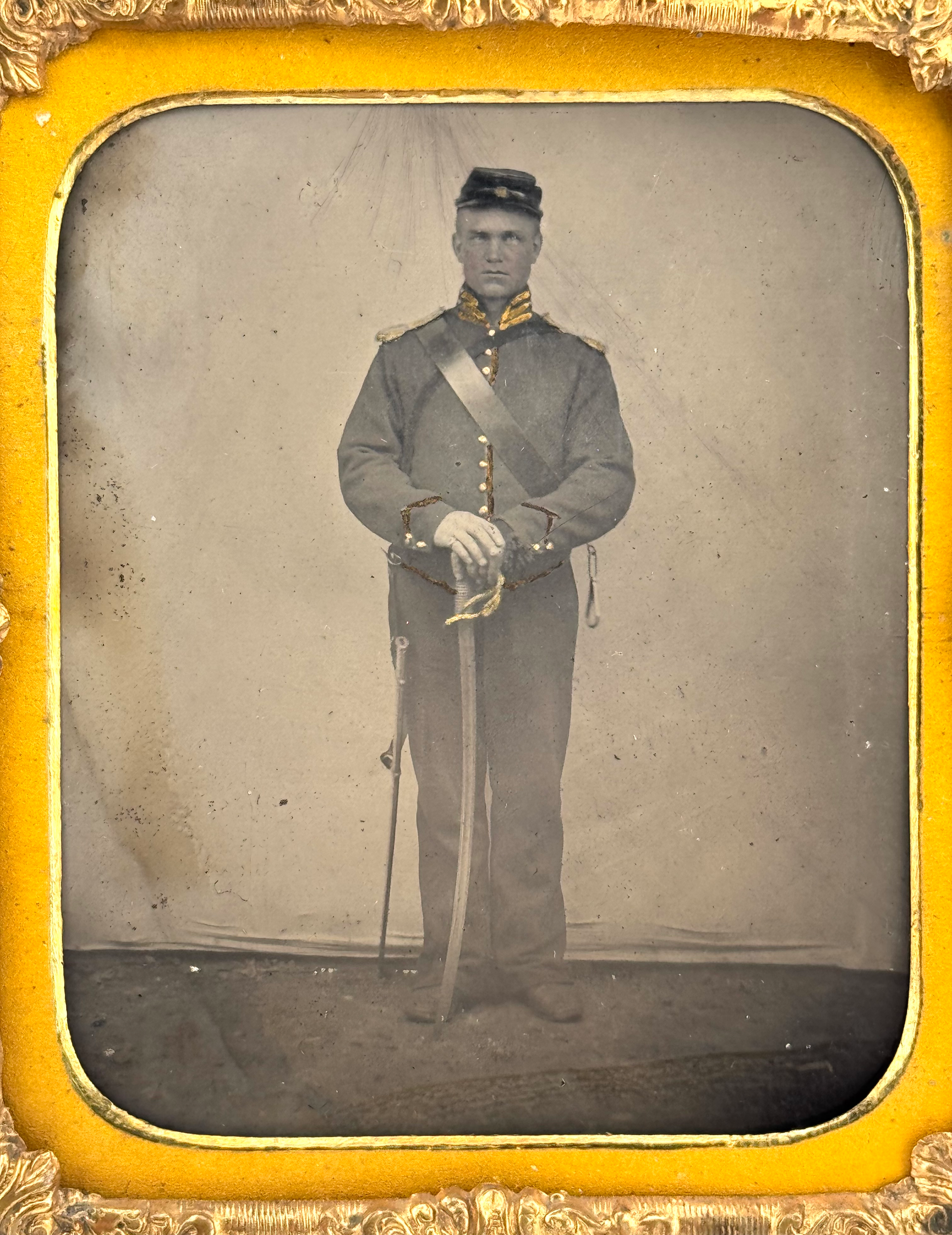 1/6th Plate Federal Cavalry Soldier with Carbine Sling