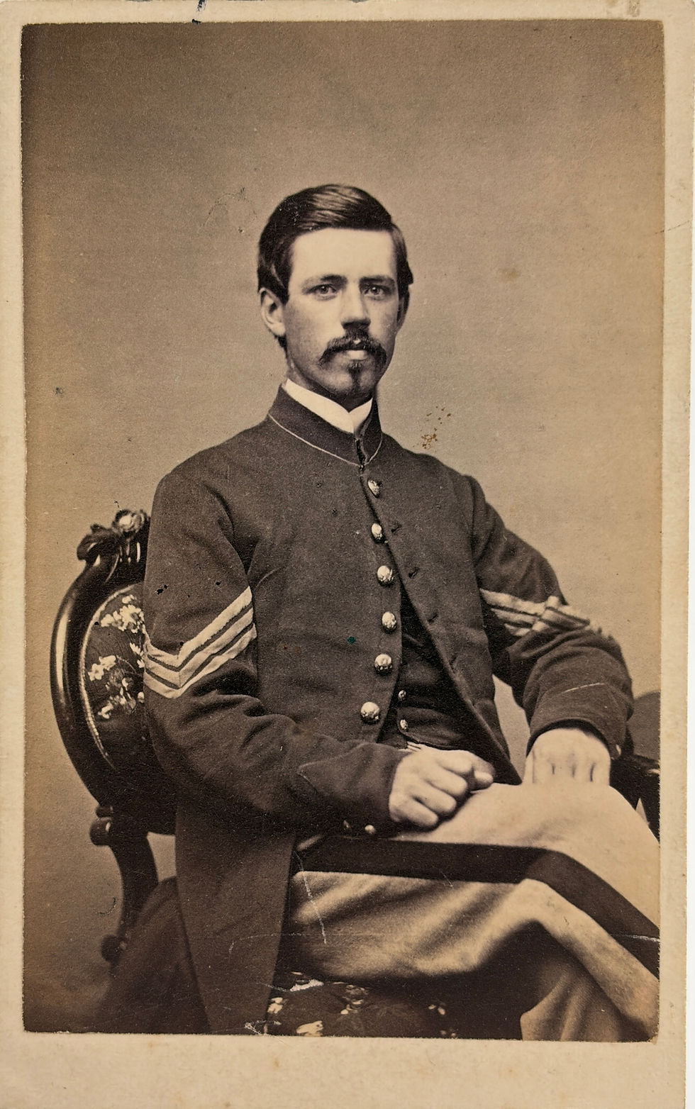 Thumbnail: CDV of Union Soldier Francis W. Haynes of the 43rd Massachusetts Infantry