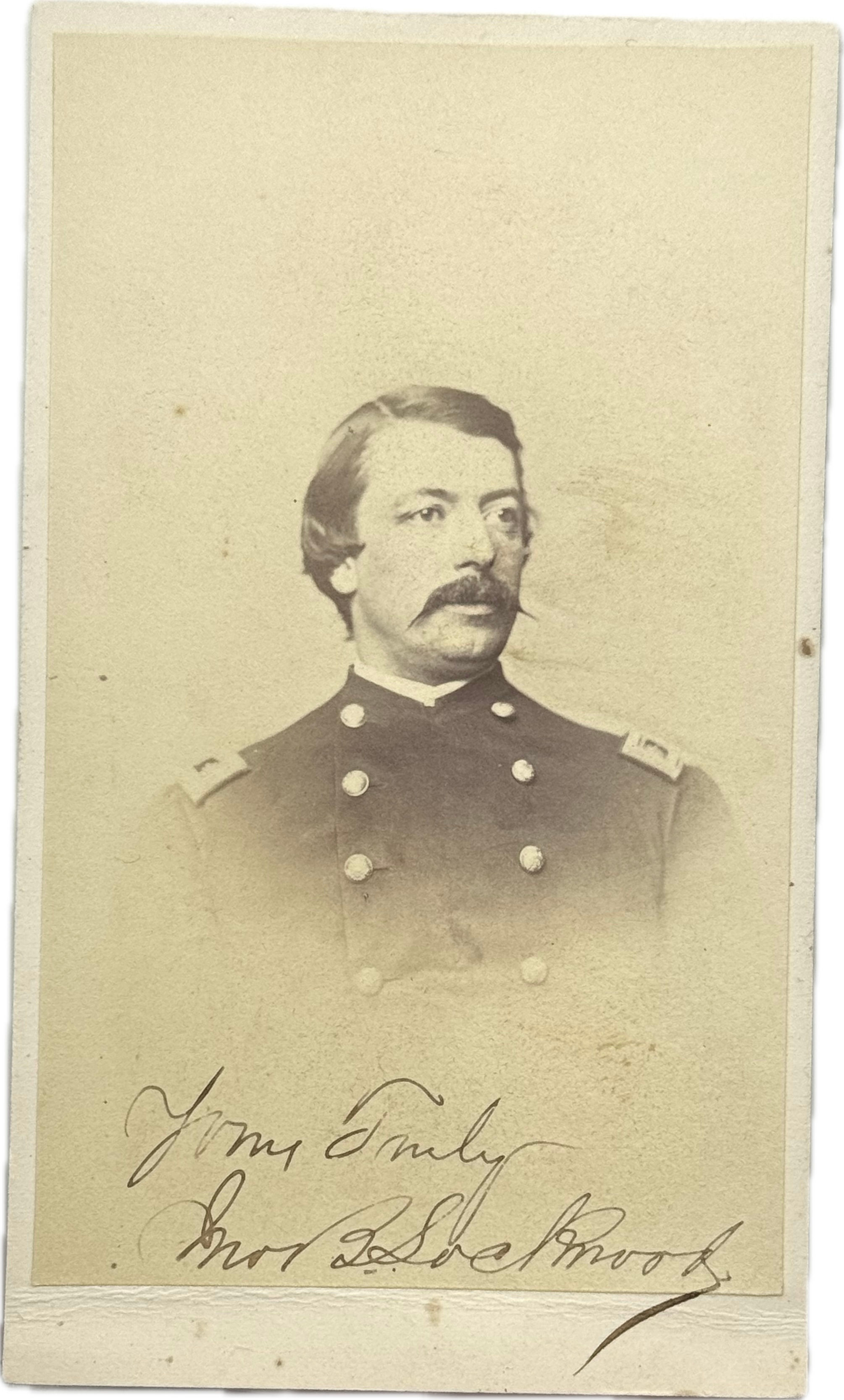 Signed CDV of Major John B Lockwood Civil War Paymaster