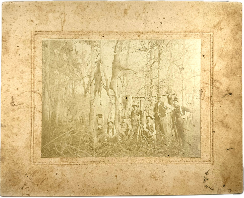 Pair of Hunting Cabinet Cards taken in Louisiana Circa 1900