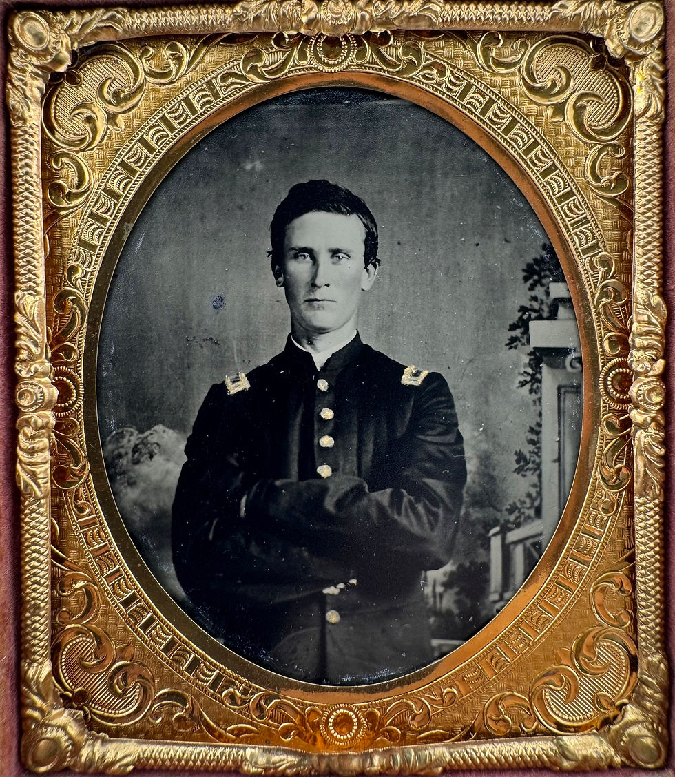 Thumbnail: 3 ID'ed Hard Images of 77th Illinois Infantry of Thomas C. Mathews