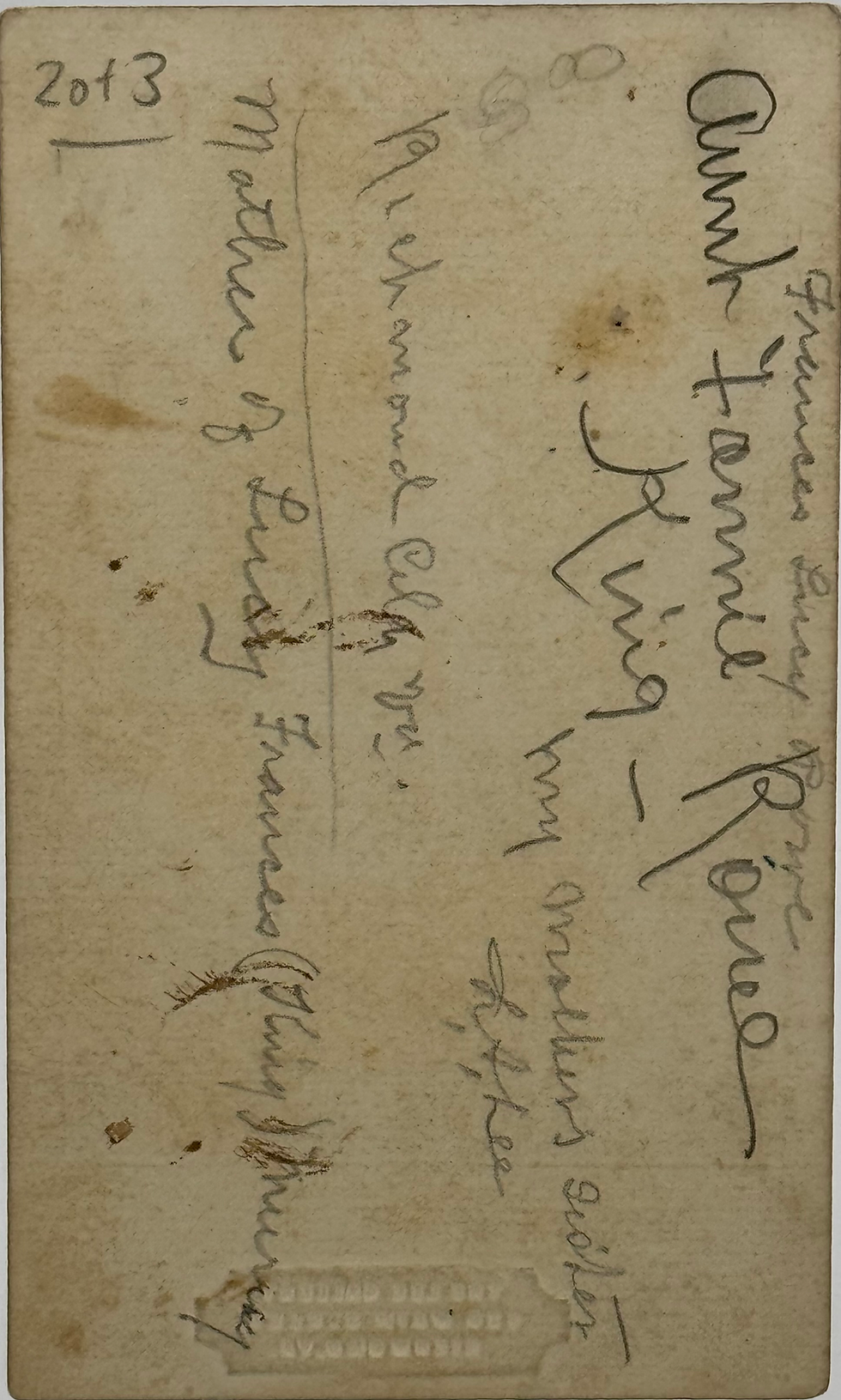 Thumbnail: CDV of Southern Belle Frances Lucy Rowe (King) Richmond, VA