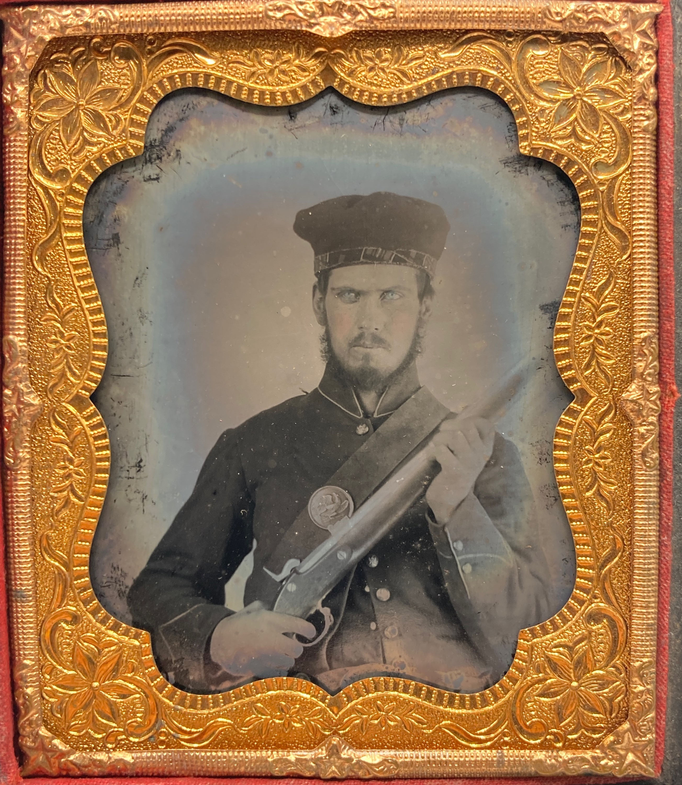1/6th Plate Tintype of a Federal Soldier Likely 12th Illinois Infantry 