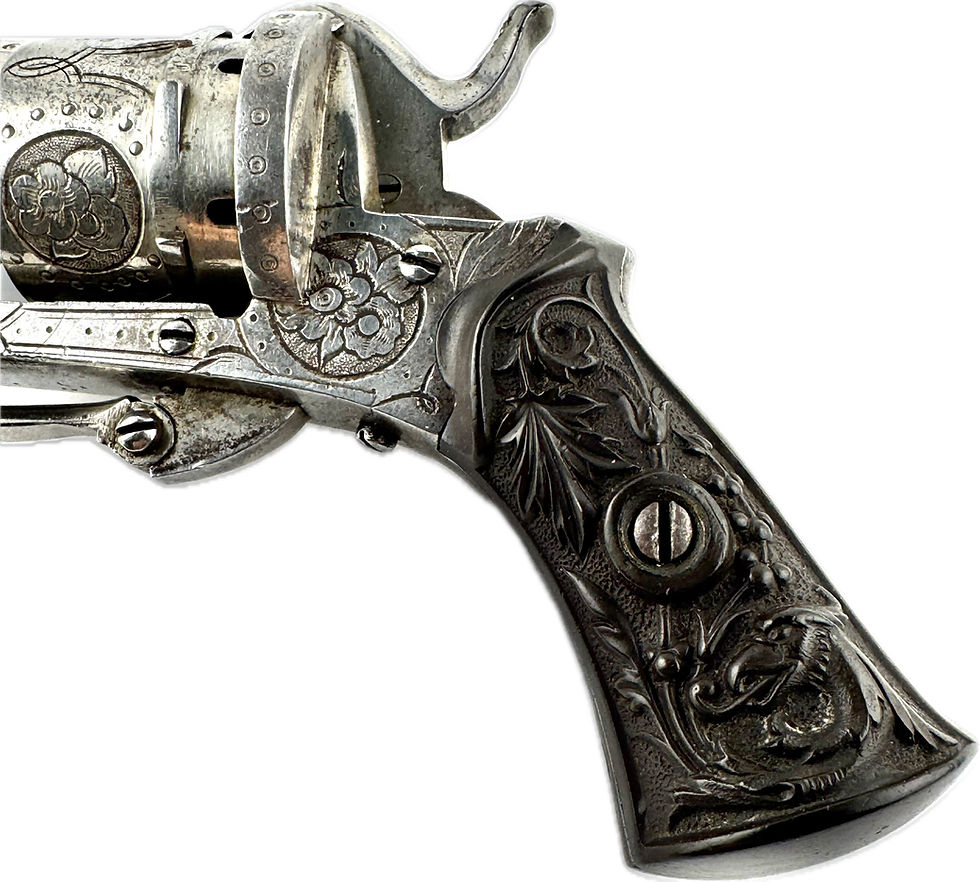 Thumbnail: Engraved 6 Shot Pinfire Revolver with Ornate Grips
