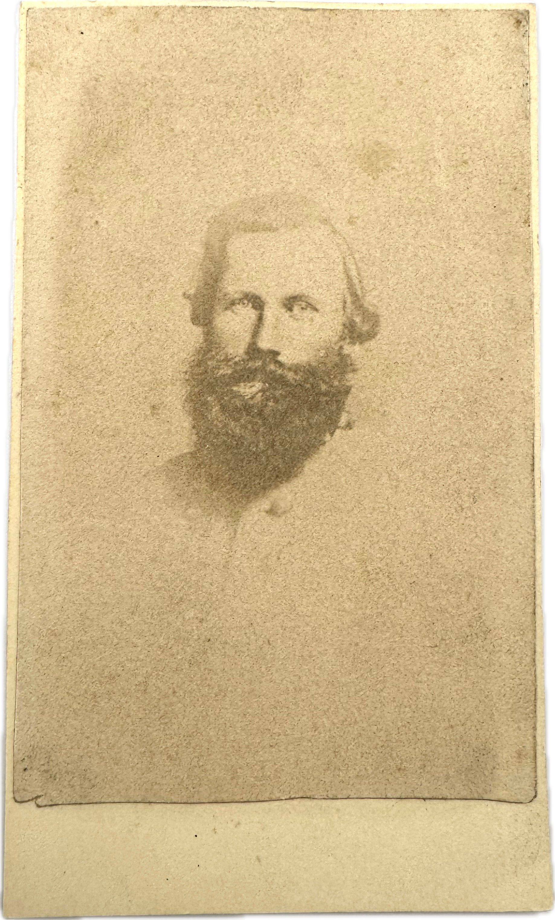 Salt Print CDV of Confederate General Jeb Stuart with Tanner & Van Ness Backmark