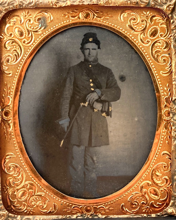 1/6th Plate Tintype of Thomas J. Patterson 54th Indiana Infantry