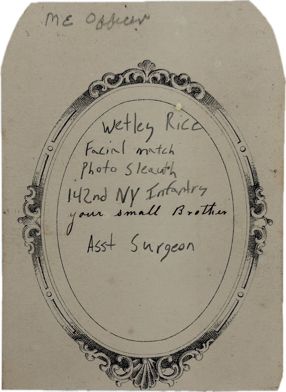 Thumbnail: Carte de Visite (CDV) of Assistant Surgeon Wetley T. Rice – 142nd New York Inf