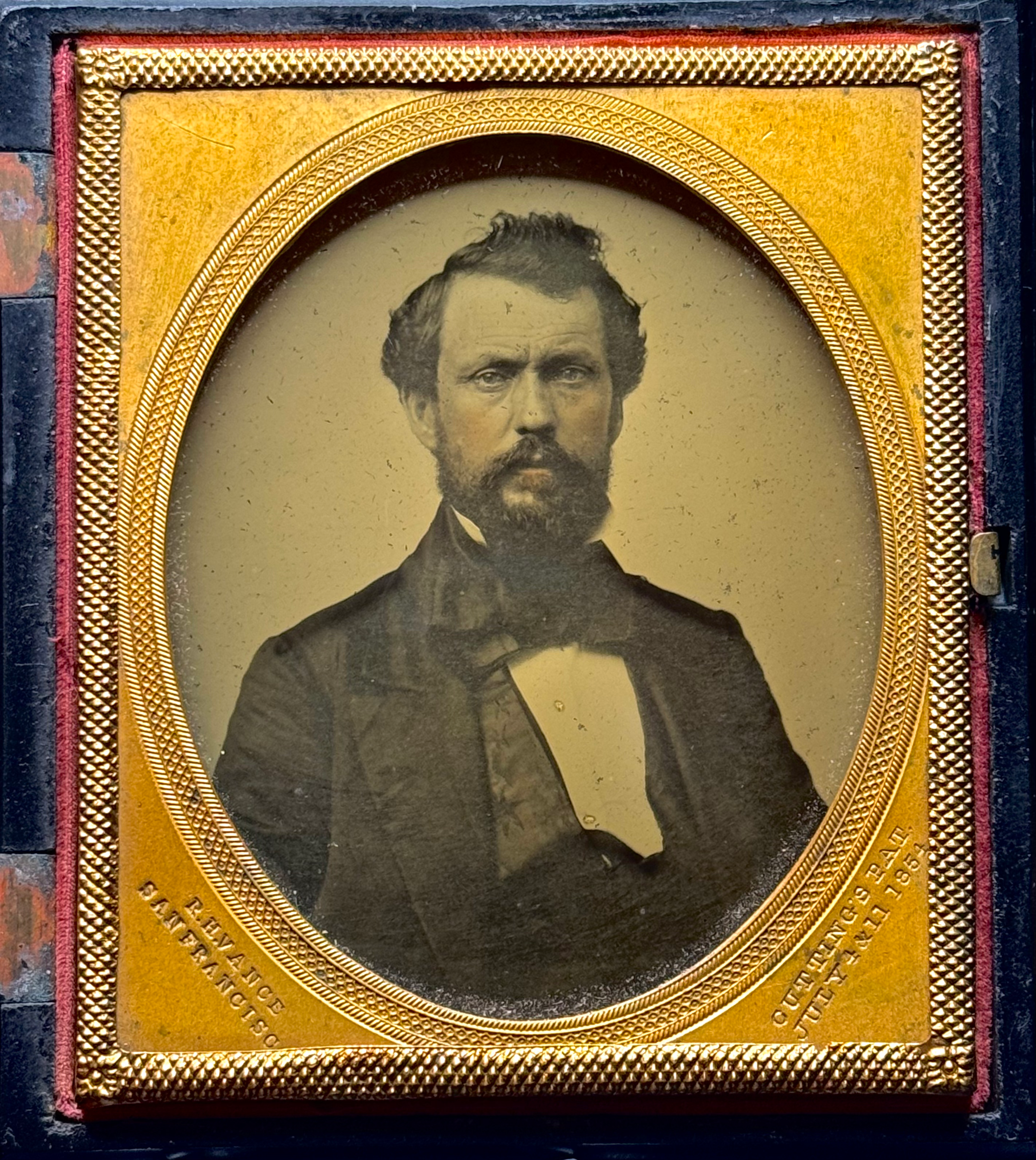 Unidentified Man 1/6 plate ambrotype by Robert H. Vance, San Francisco