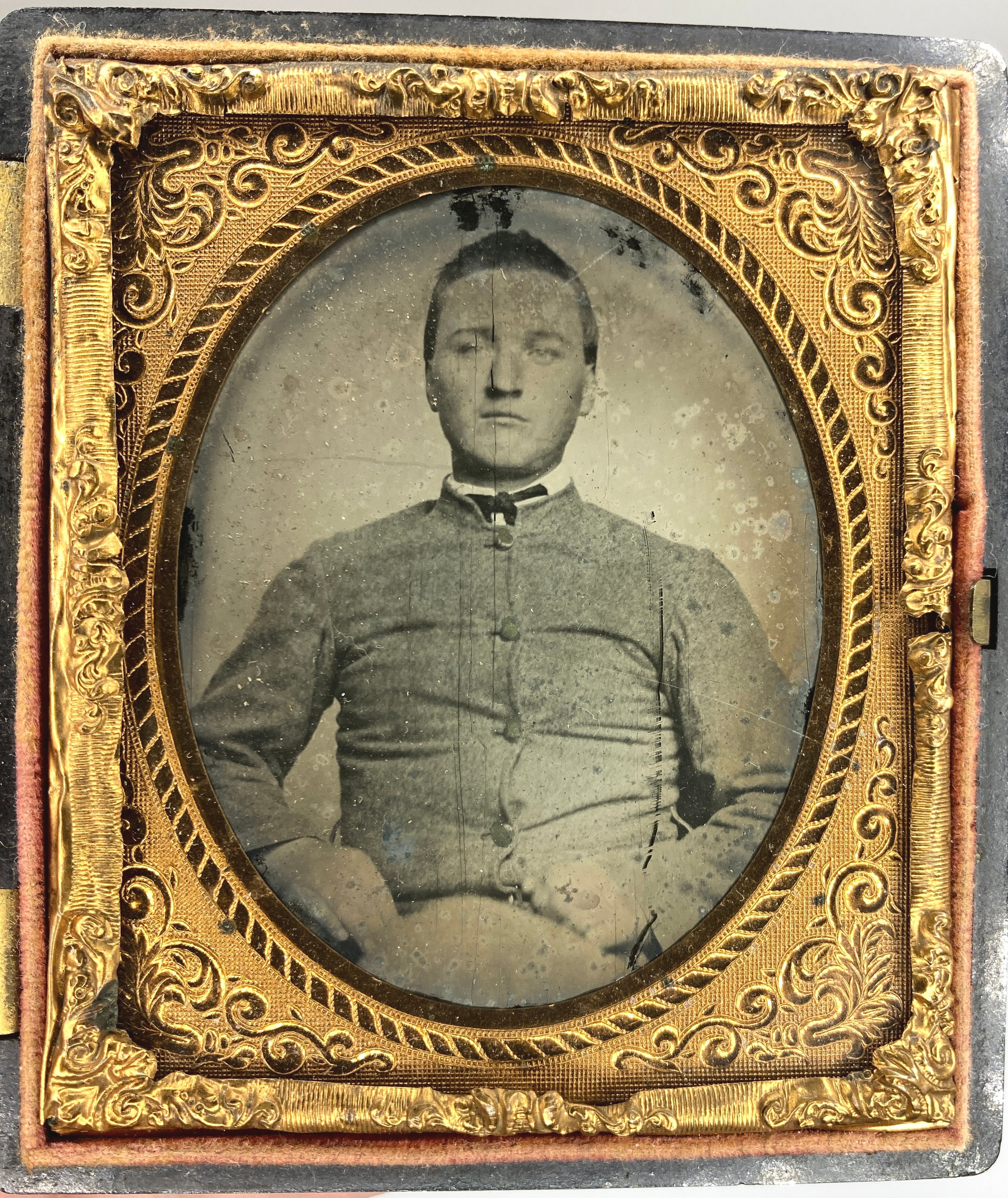 1/6th Plate Ambrotype of a 1st SC Confederate