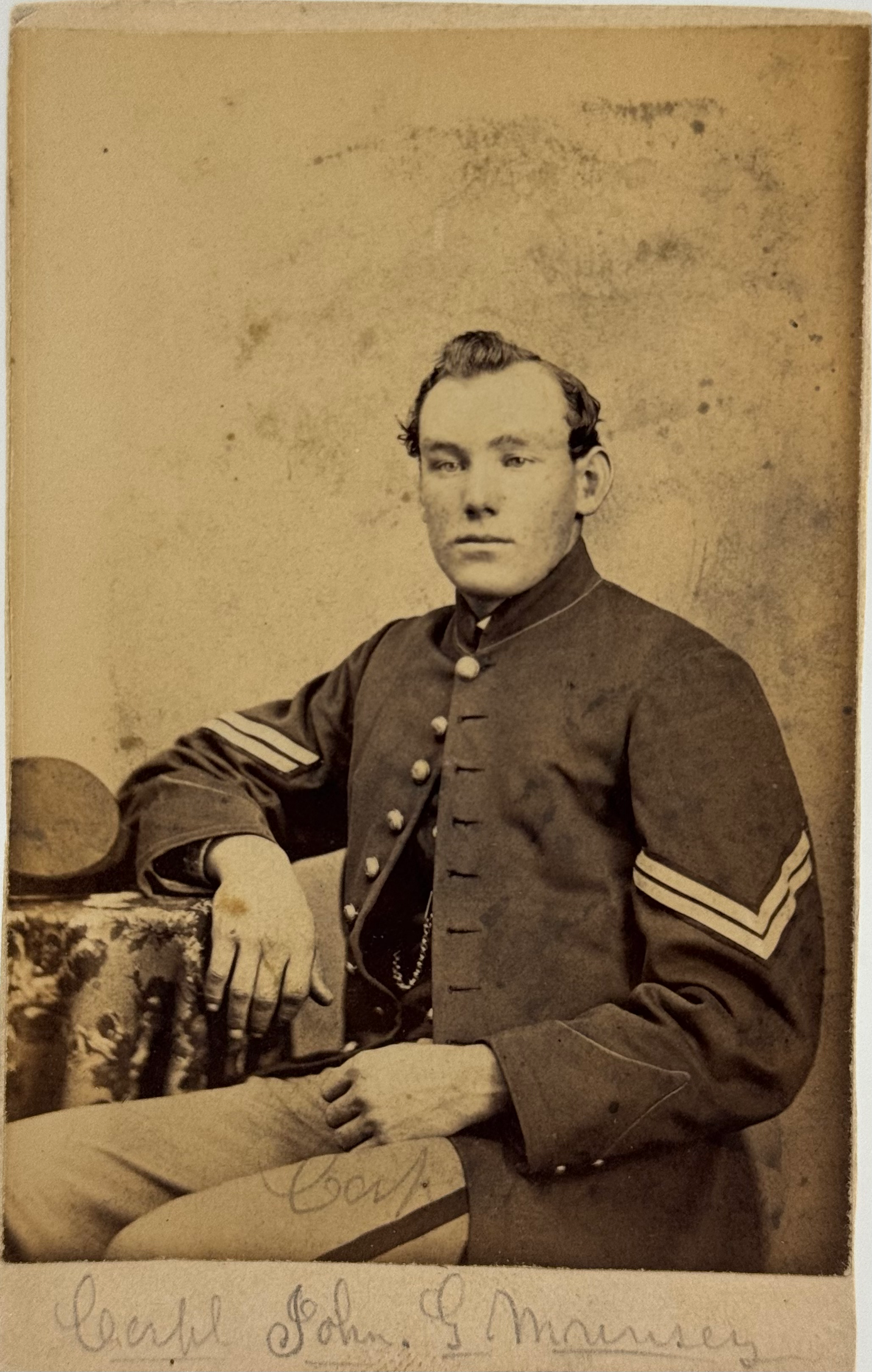 CDV of Cpl. John G. Munsey of 2nd Massachusetts Infantry