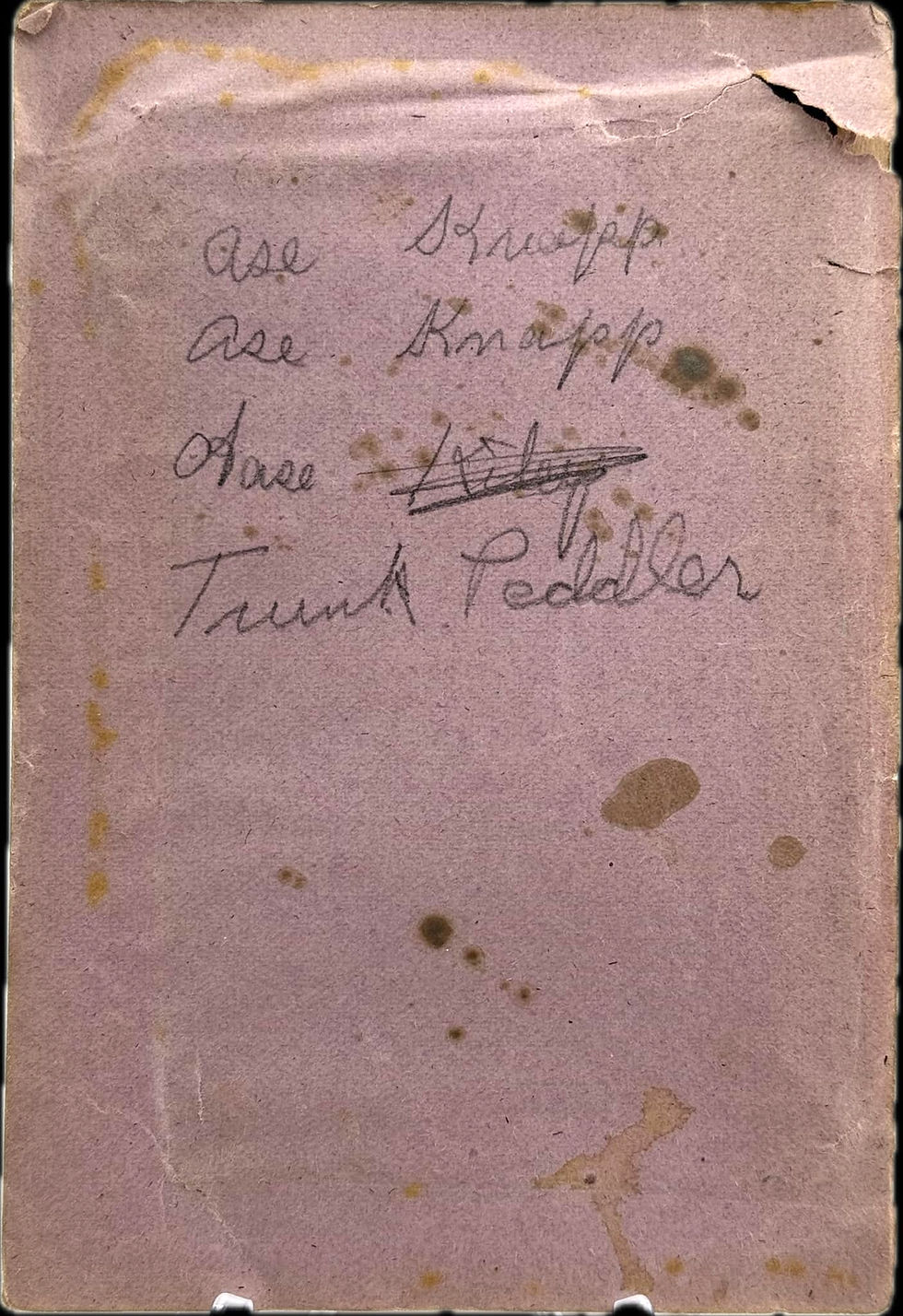 Thumbnail: African American Trunk Peddler Tintype with Name “Asa Knapp” on the back