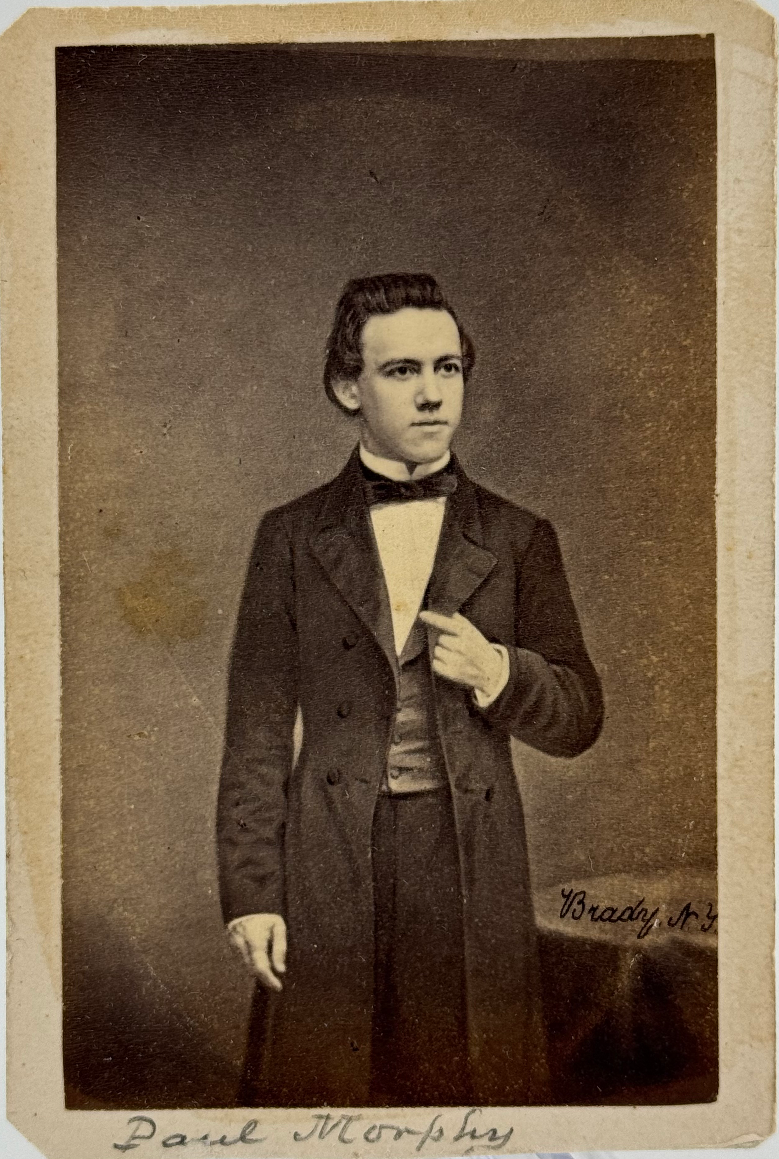 CDV of Paul Charles Morphy "America’s Greatest Chess Player"
